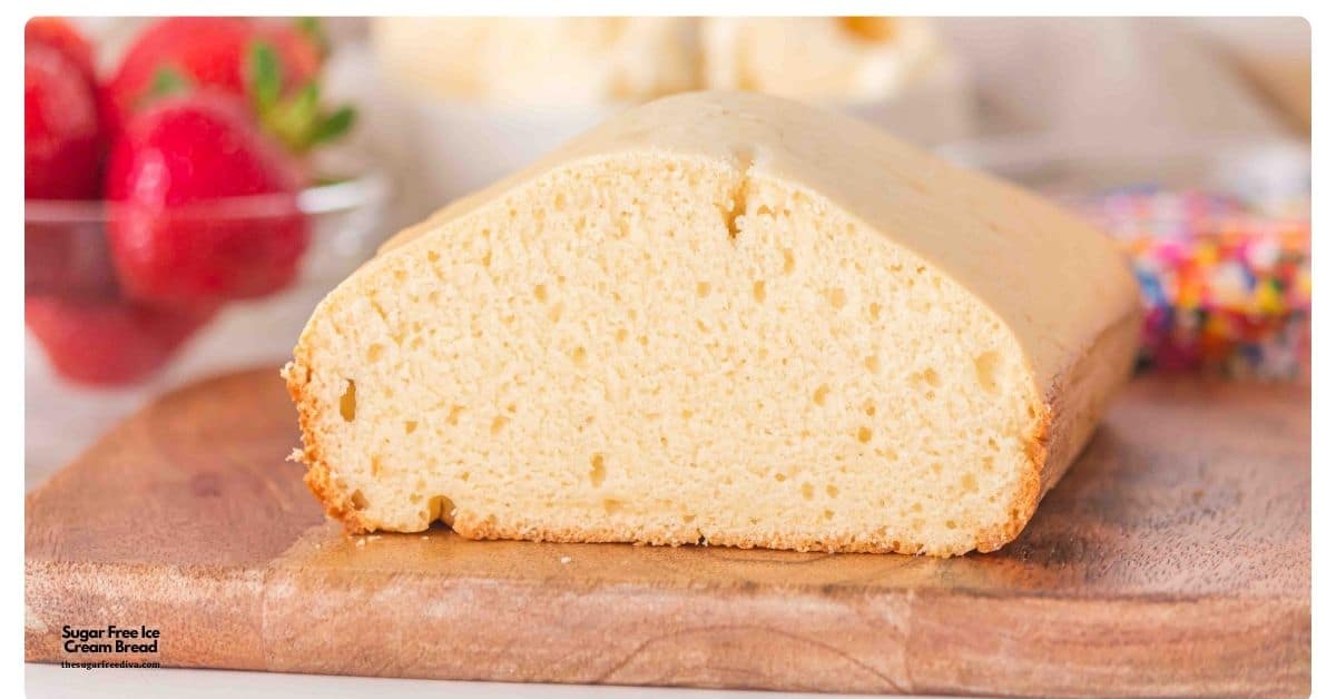 Sugar Free Ice Cream Bread, an easy 4 ingredient no added sugar recipe for a moist and flavorful bread that is perfect for enjoying for breakfast, dessert, or as a snack. Sugar Free Ice Cream Bread, an easy 4 ingredient no added sugar recipe for moist and flavorful bread, for breakfast, dessert, or as a snack.