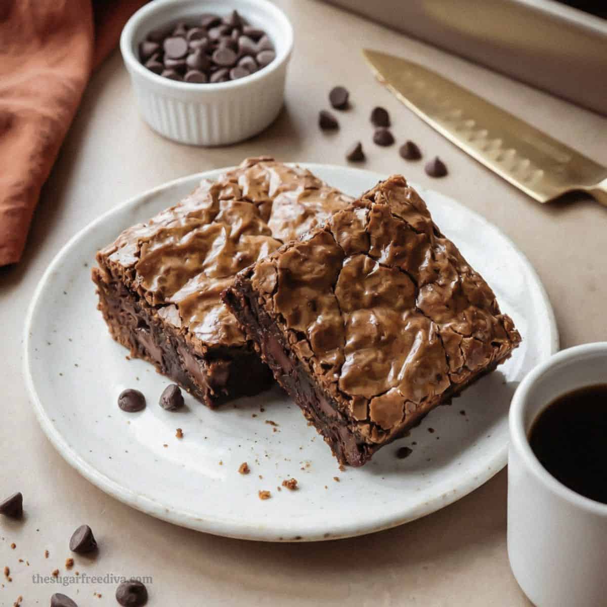 Sugar Free Brown Butter Brownies, An easy no added sugar dessert that is decadent, chewy, and perfect for satisfying chocolate cravings. Sugar Free Brown Butter Brownies, An easy no added sugar dessert that's decadent, chewy, and perfect for satisfying chocolate cravings.