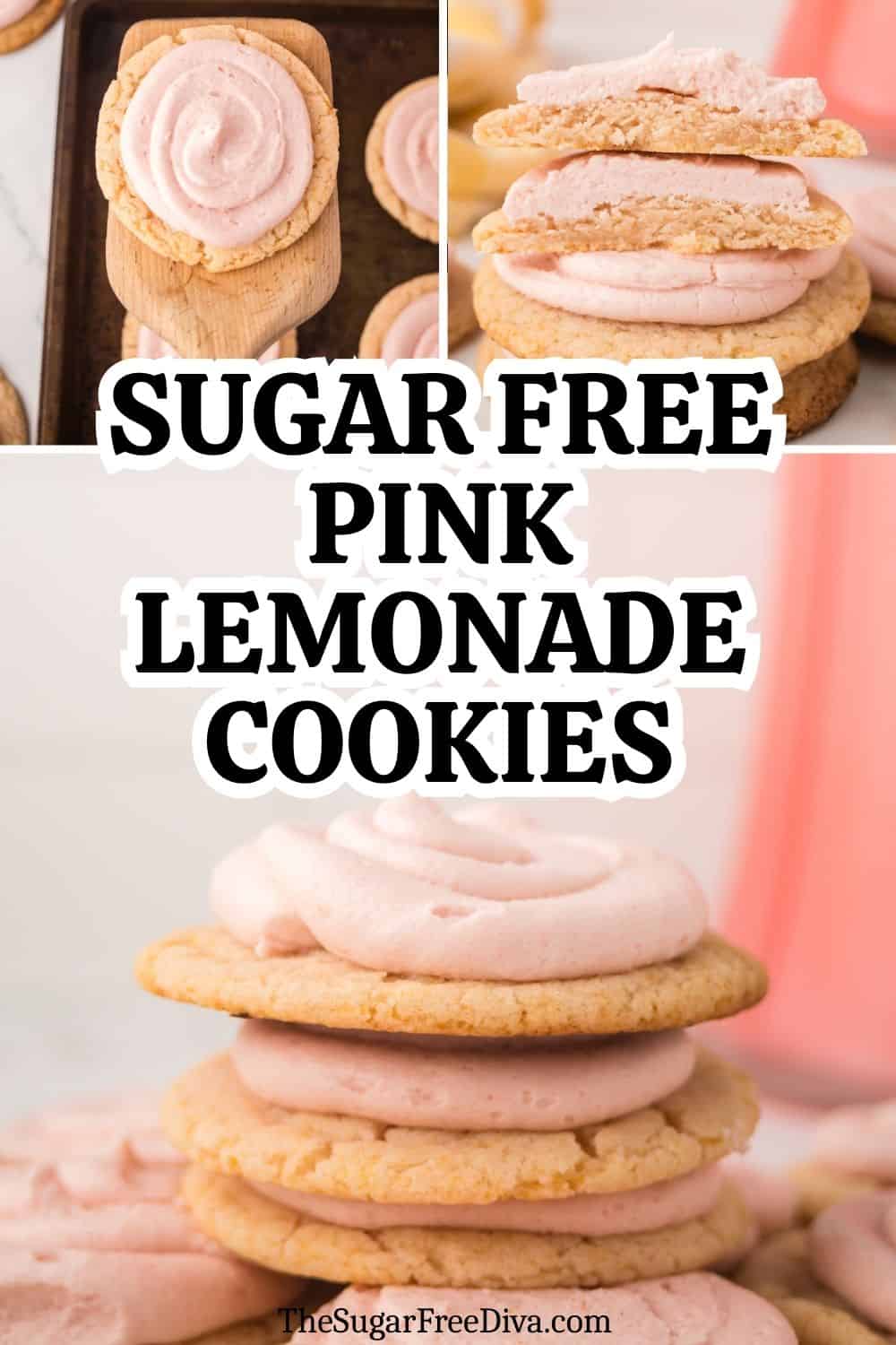 Sugar Free Pink Lemonade Cookies, soft, tangy cookies bursting with lemon flavor and topped with a creamy buttery frosting. Sugar Free Pink Lemonade Cookies, soft, tangy cookies bursting with lemon flavor and topped with a creamy buttery frosting.