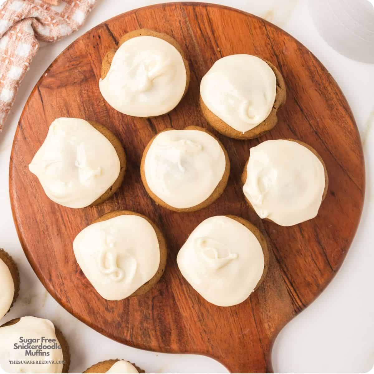 These Sugar Free Snickerdoodle Muffins are soft, fluffy, and packed with warm cinnamon flavor. Topped with a creamy cream cheese frosting, they're the perfect sugar-free breakfast, snack, or dessert.