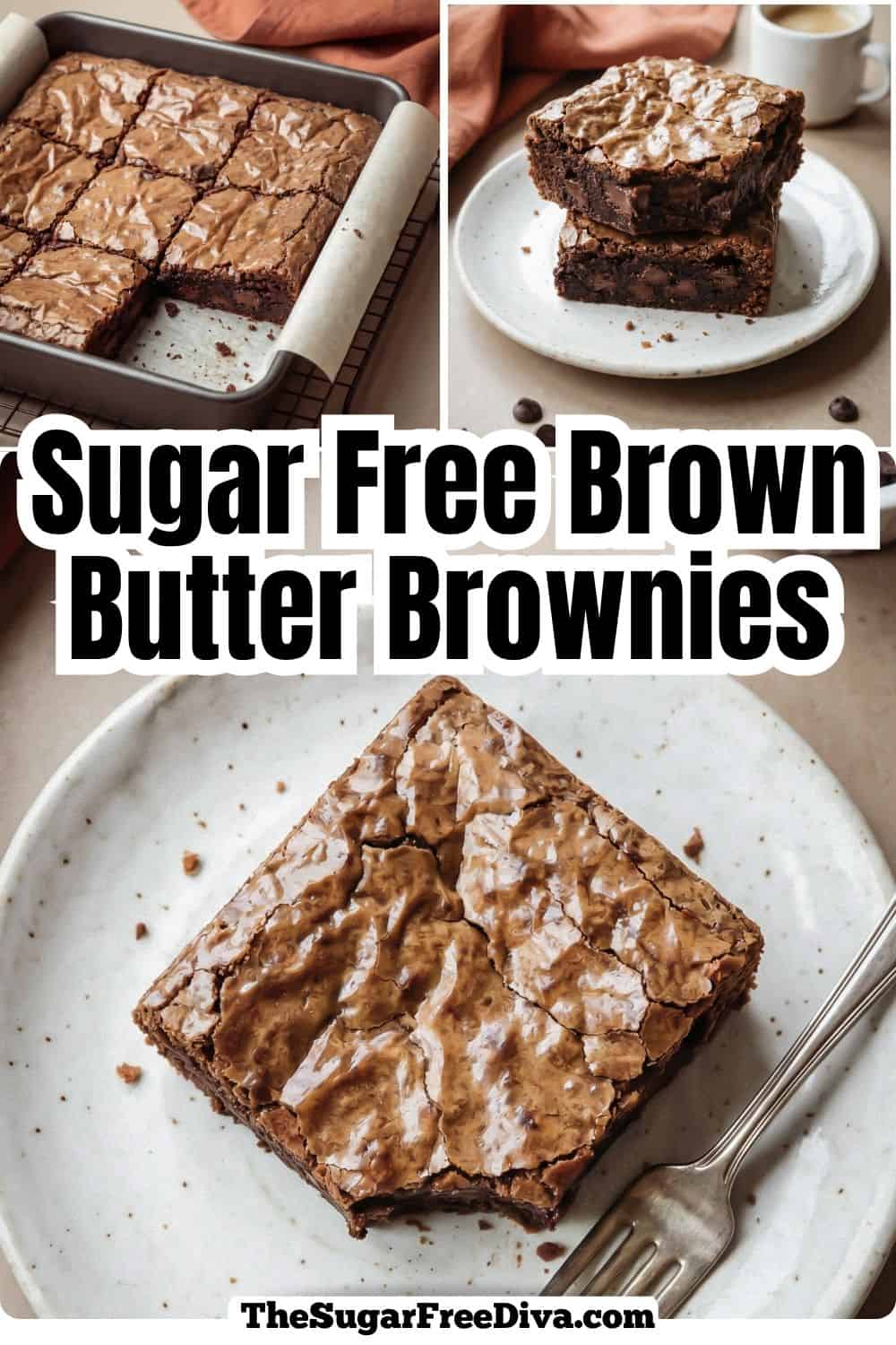 Sugar Free Brown Butter Brownies, An easy no added sugar dessert that is decadent, chewy, and perfect for satisfying chocolate cravings. Sugar Free Brown Butter Brownies, An easy no added sugar dessert that's decadent, chewy, and perfect for satisfying chocolate cravings.